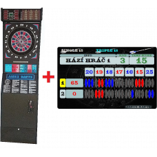 Ligový šipkový automat JAREX DARTS s mincovníkem + Set Videodisplay