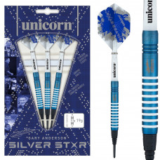 Unicorn šipky Soft Silverstar Blue 80% - Gary Anderson - 19g (04776) 