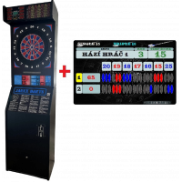 Ligový šipkový automat JAREX DARTS s mincovníkem + Set Videodisplay