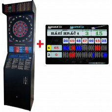 Ligový šipkový automat JAREX DARTS s mincovníkem + Set Videodisplay